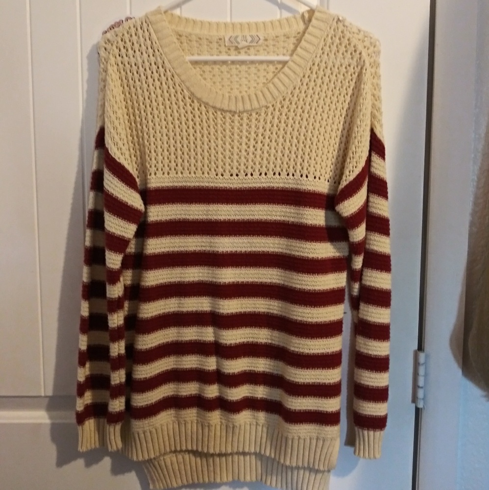 Pink Rose crochet sweater